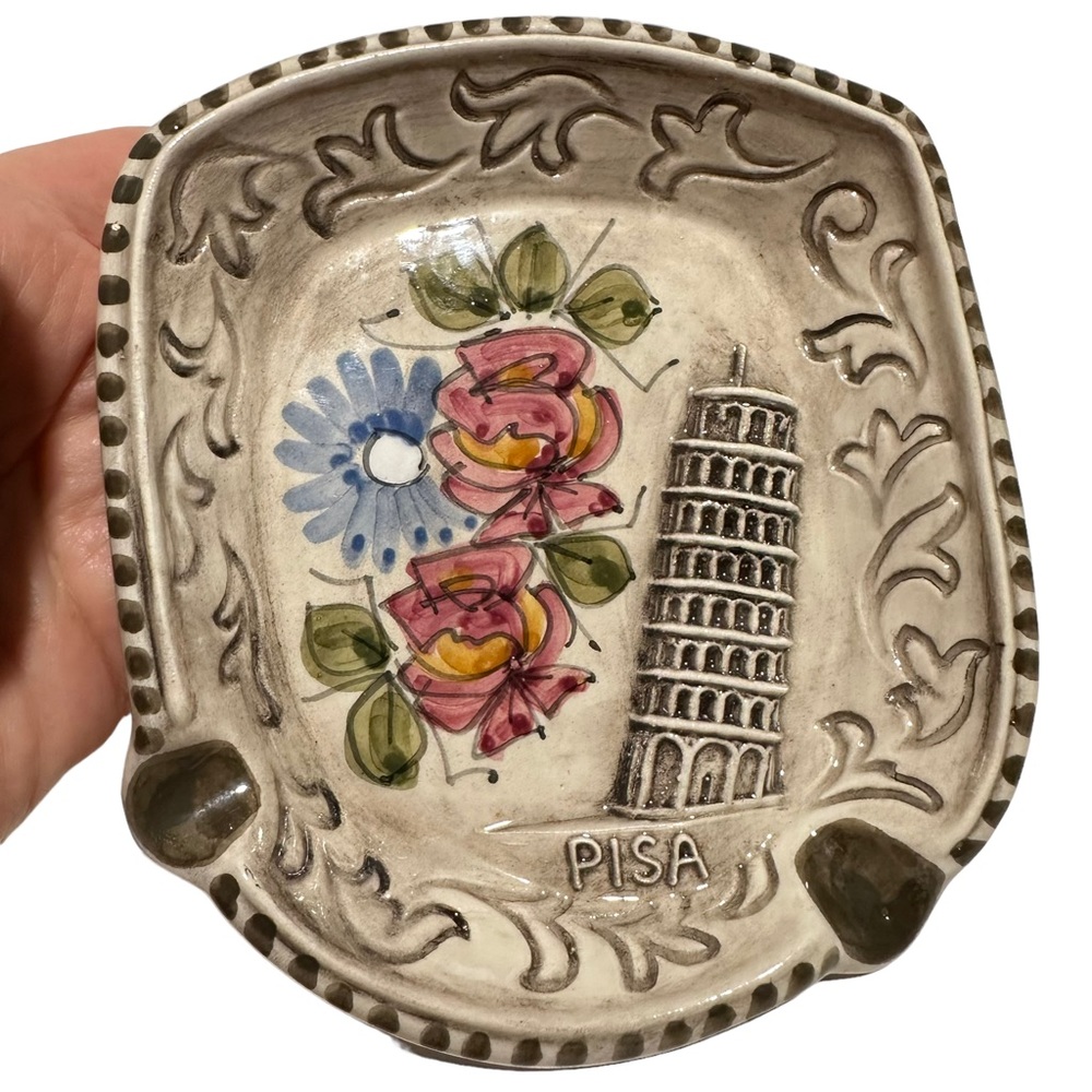 Vintage Italian Ceramic Ashtray Souvenir